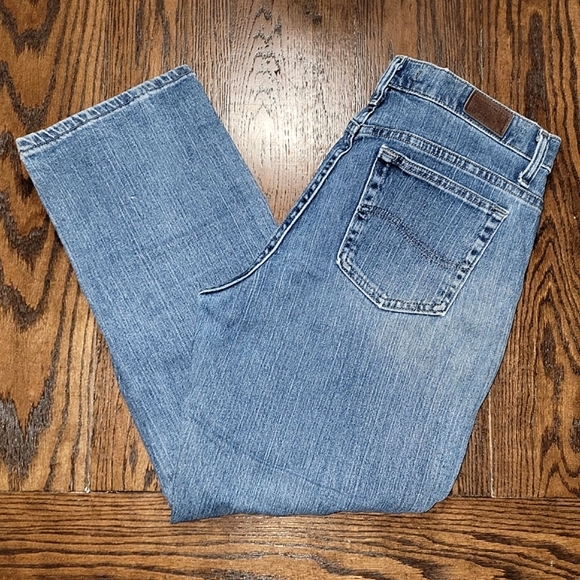 LEE Vintage Y2K Relaxed Fit Straight Leg 99% Cotton Denim Jeans - SIZE 12 PETITE - Picture 2 of 9